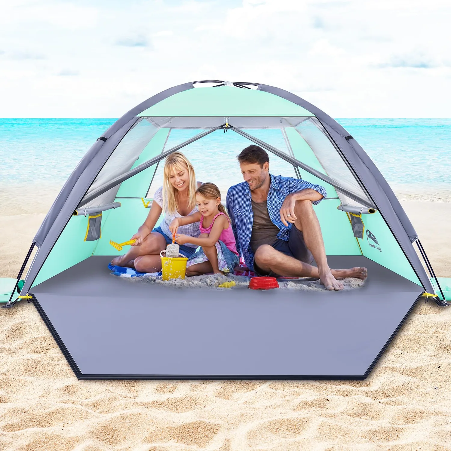 Beach Tent, UPF 50+ UV Protection Sun Shade Shelter for Family
